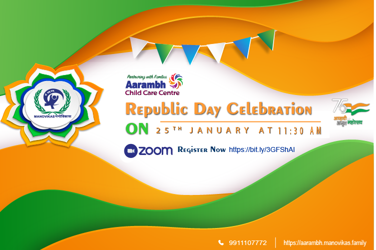 Republic Day Celebration for the Students with Disability by Aarambh Child Care Center 
