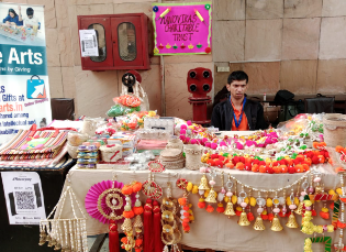 Trainees affiliated with Love Arts have had the opportunity to exhibit their expertise during Diwali celebrations at various universities and organizations. Such events provide an arena for these trainees to both show off their capacities, as well as become acquainted with a wide range of people. Prospective buyers were highly impressed by the quality and designs of the jute and handicraft products - providing evidence of the intensity of labor they've put in and how imaginative they are!