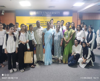 Diploma Special Education students had an incredible learning experience when they participated in a seminar hosted by Amity Institute of Rehabilitation Science. During this informative seminar, our students were given valuable insight into various types of assessments – Educational Assessment, Behavioral Assessment and Language Assessment – that enriched their educational journey. 