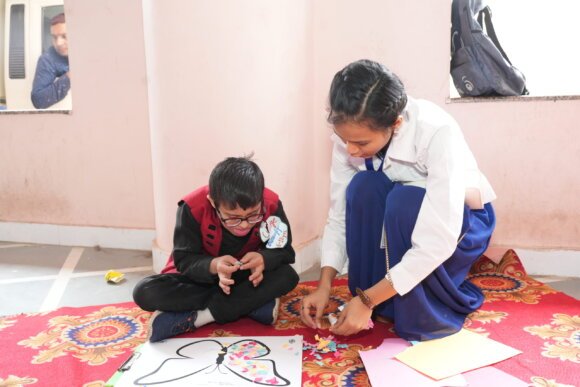 Students of Aarambh Child Care Centre participated in different competitions on the occasion of  World Down Syndrome Day